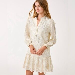 Lilly Pulitzer Cream Floral Jacquard Mini Dress